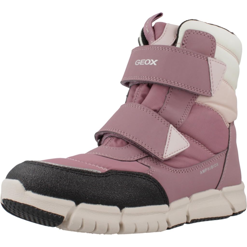 Geox J Flexyper B Ab Stiefelette für Mädchen 28 EU Dk Rose, 28 EU Dk Rose