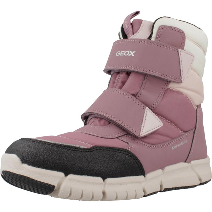Geox J Flexyper B Ab Stiefelette für Mädchen 28 EU Dk Rose, 28 EU Dk Rose