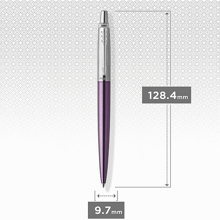 Parker Jotter Kugelschreiber | Victoria Violet | Mittlere Spitze | Blaue Tinte | Geschenkbox ballpoi