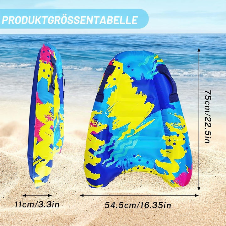 Luftmatratze Wasser für Kinder &amp; Erwachsene, FainFun Surfbrett Aufblasbar, Bodyboard mit Griffen, Wa