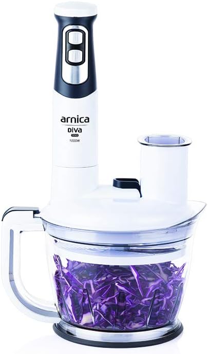 arnica Diva Pro Set Vielseitiges Stabmixer- Zerkleinern, Pürieren und Mixen in nur einem Gerät.