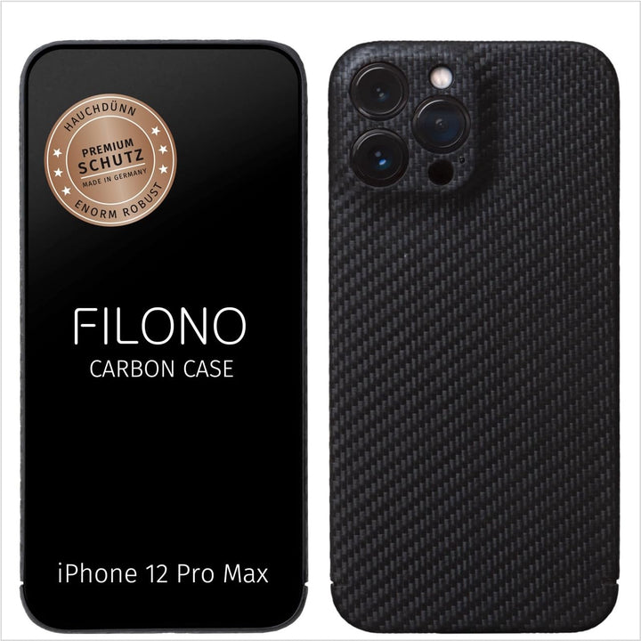 FILONO Carbon Hülle iPhone 12 Pro Max ultradünn iPhone 12 Pro Max CARBON Case, iPhone 12 Pro Max CAR