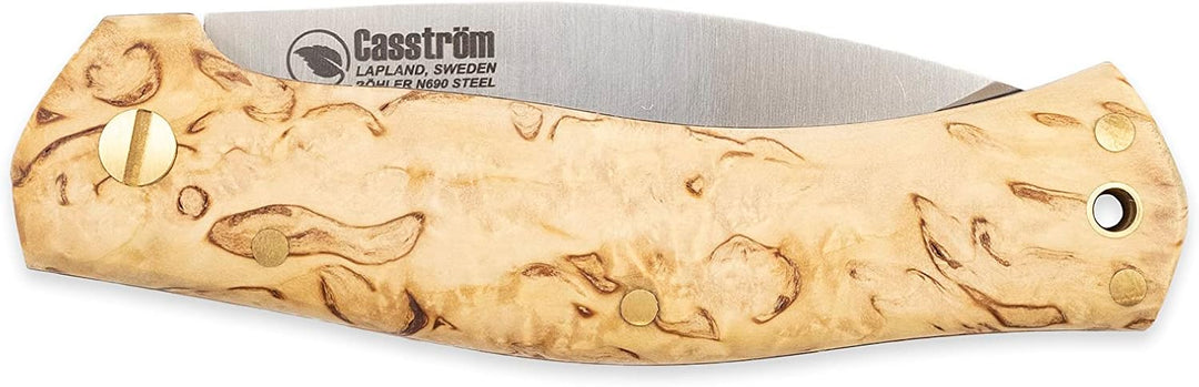 Casström Lars Falt Slip Joint Messer Curly Birch/Scandi