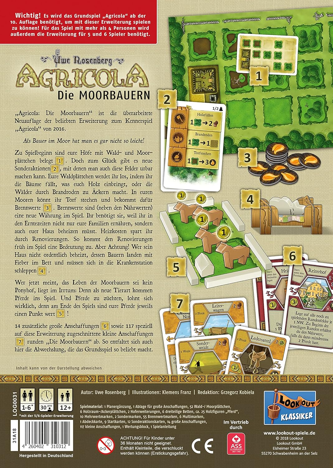 Lookout | Agricola – Die Moorbauern | Erweiterung | Kennerspiel | Brettspiel | 1-4 Spieler | Ab 12+