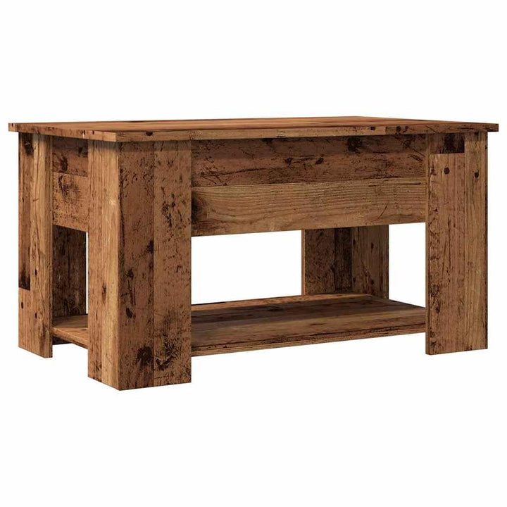 vidaXL Couchtisch Altholz-Optik 79x49x41 cm Holzwerkstoff, Couchtisch höhenverstellbar, Sofatisch, B