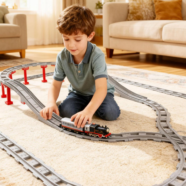 67 Stück Bausteine Zug Schienen Set, Schienen Eisenbahn Schienen Set,Kompatibel mit dem Marktführer,