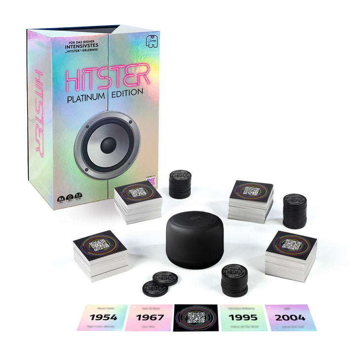 Hitster Platin-Edition – Musik-Partyspiel mit 500 Songs aus Pop, Rock, Hip-Hop, Dance & mehr, inkl.