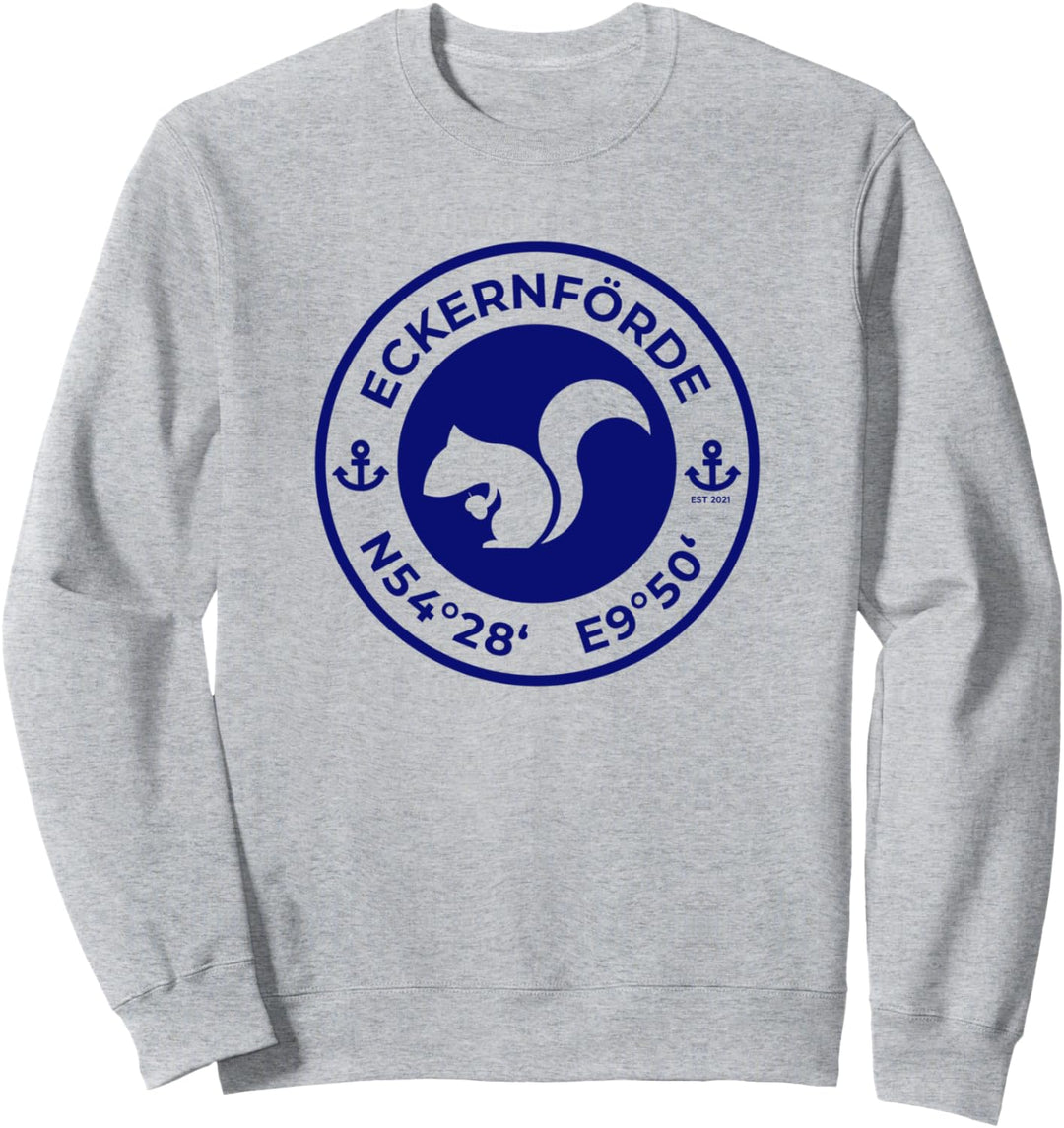 Eichhörnchen Eckernförde mit Anker und Koordinaten Sweatshirt