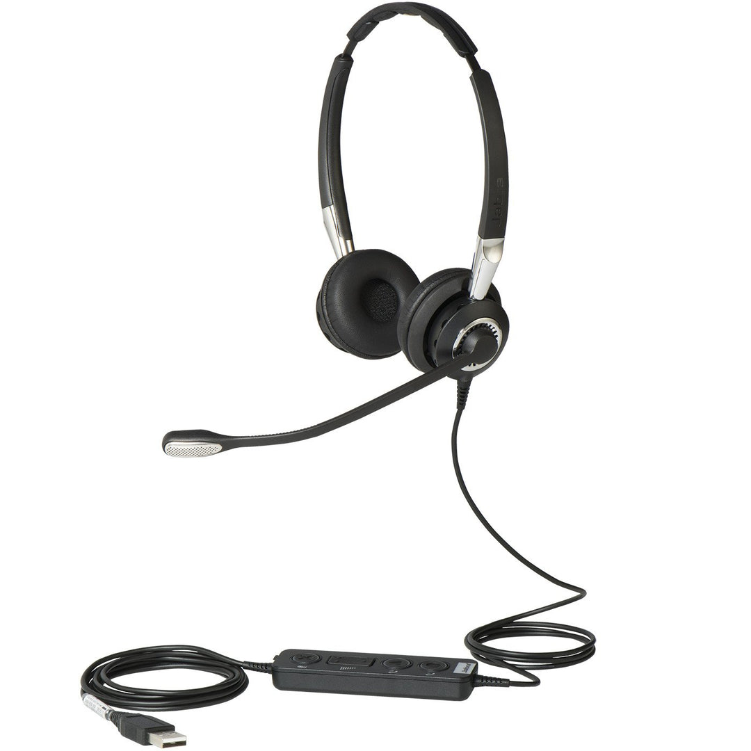 Jabra Biz 2400 II USB-A CC MS On-Ear Stereo Headset - Microsoft Skype for Business Certified Noise-c