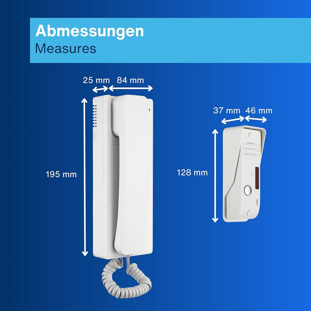 REV 003003101 Sprechanlage, Gegensprechanlage mit Türöffner, 230VAC, Alarmfunkt., weiss