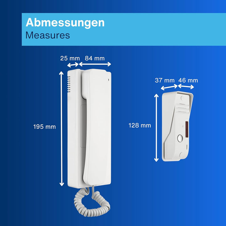 REV 003003101 Sprechanlage, Gegensprechanlage mit Türöffner, 230VAC, Alarmfunkt., weiss
