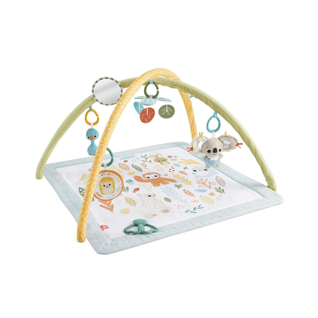 Fisher-Price Simply Senses Sensorische Erlebnisdecke - mit Plüsch-Koala, Spiegel, Rassel, Beissring