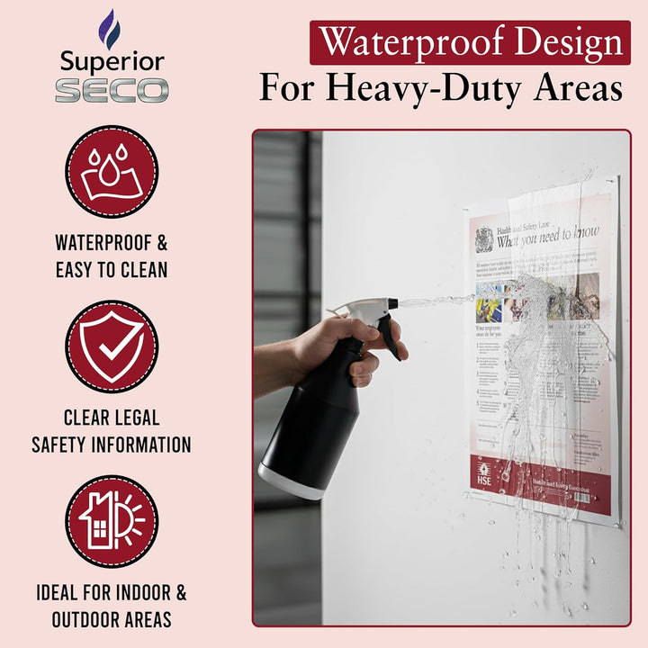 Seco Gesundheits- und Sicherheitsposter, A2 (420 x 594 mm), 0,5 mm, PVC, Weiss, FWC80