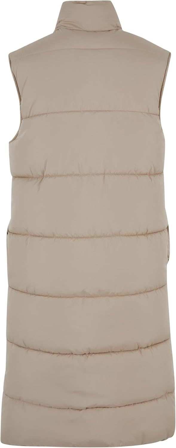 Urban Classics Damen Ladies Long Puffer Vest Weste S Wetsand, S Wetsand