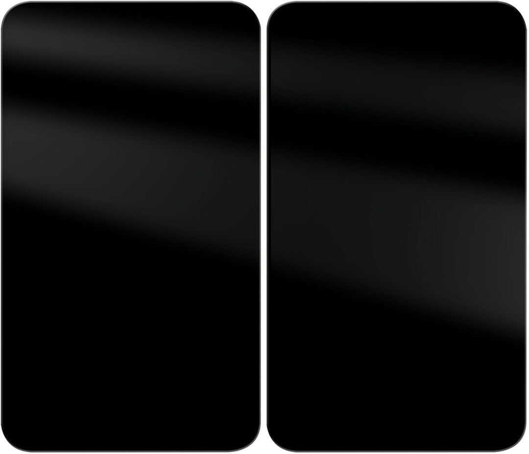 WENKO Herdabdeckplatte Universal Schwarz, 2er Set Herdabdeckung für alle Herdarten aus gehärtetem Gl