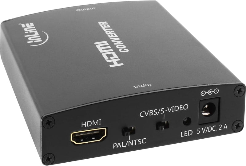 InLine 65006 Konverter HDMI zu Composite/S-Video, mit Audio, Eingang HDMI, Ausgang: Cinch, S-Video u