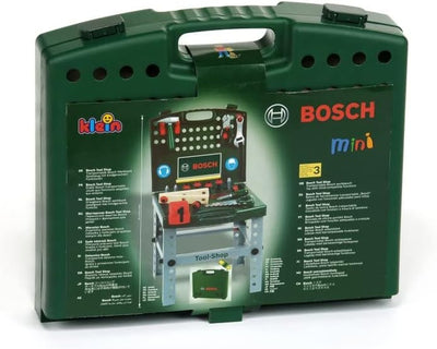 Theo Klein 8686 Bosch transportabler Tool-Shop I Werkbank zum Koffer klappbar I Inkl. Werkzeugen und