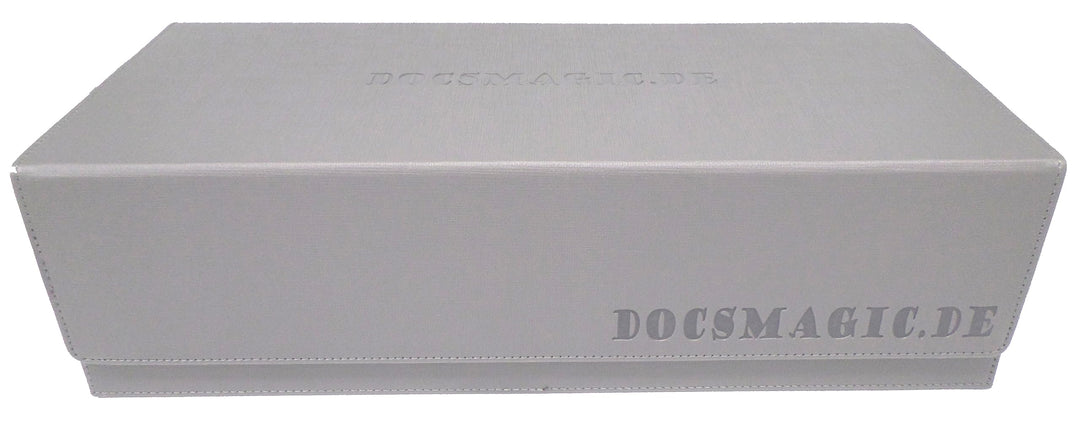 docsmagic.de Premium 2-Row Trading Card Storage Box Silver + Trays & Divider - MTG PKM YGO - Aufbewa