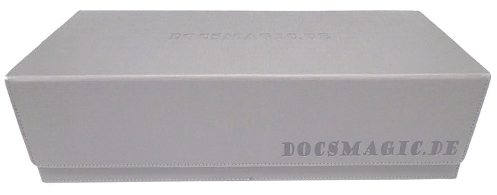 docsmagic.de Premium 2-Row Trading Card Storage Box Silver + Trays & Divider - MTG PKM YGO - Aufbewa