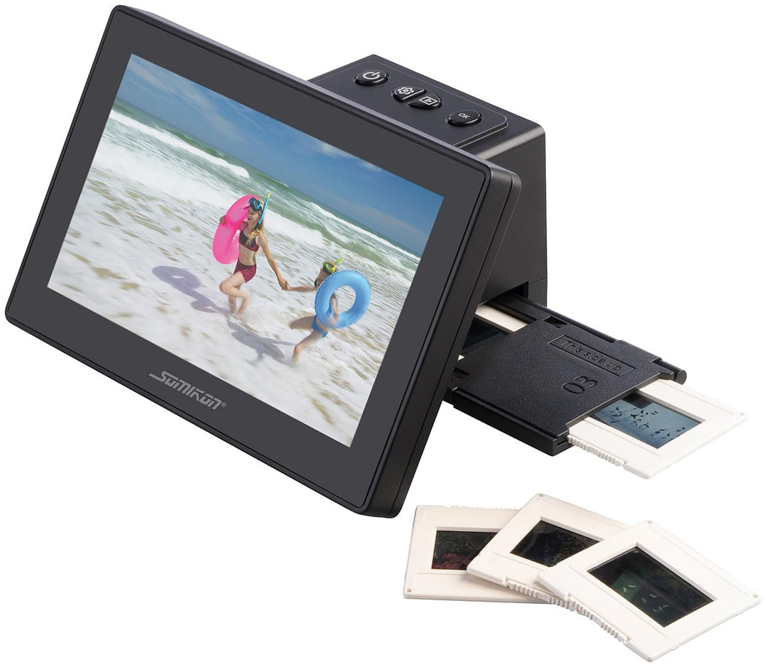 Somikon Negativ Scanner: Stand-Alone-Dia- & Negativscanner, 17,8 cm/7"-IPS-Display, 25 MP, HDMI (Dia