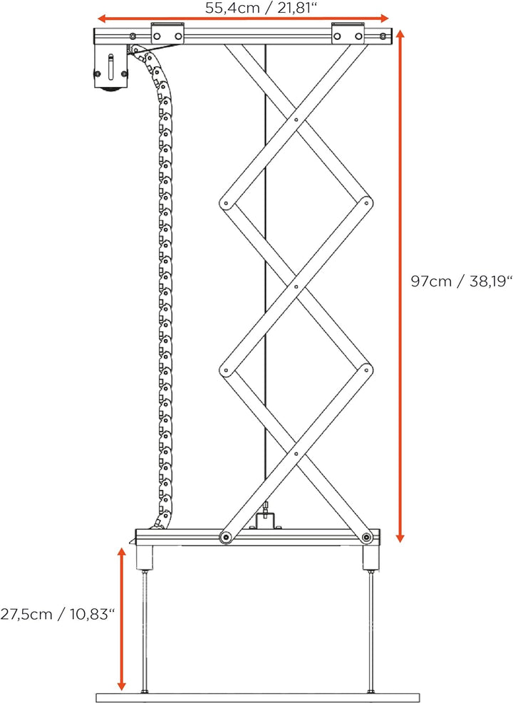 celexon Beamer-Deckenlift PL1000 Plus - ausfahrbar bis 90cm - bis 25kg - max. Masse 57cm x 60cm - au