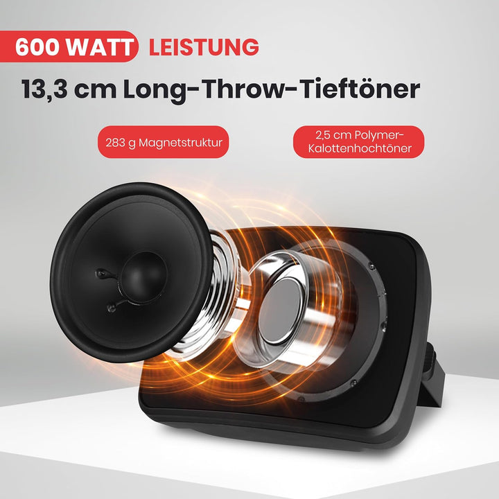 Pyle Outdoor wasserdichte Bluetooth-Lautsprecher – 5,25" (13,34 cm) 2-Wege-Wandlautsprecher (Paar),