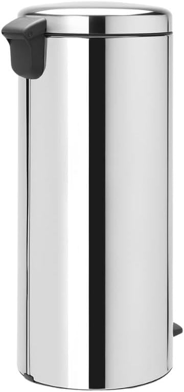 Brabantia Treteimer mit Inneneimer aus Kunststoff, stahl, Brilliant Steel, 30 Liter Brilliant Stahl