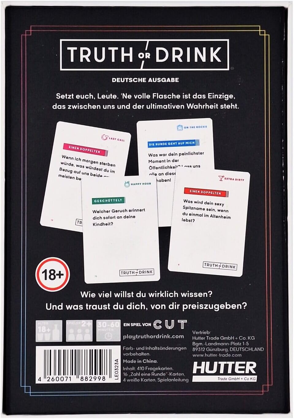 HUCH! | Truth or Drink Deutsch | lustiges Partyspiel für Erwachsene | Das ultimative Trinkspiel | Wa