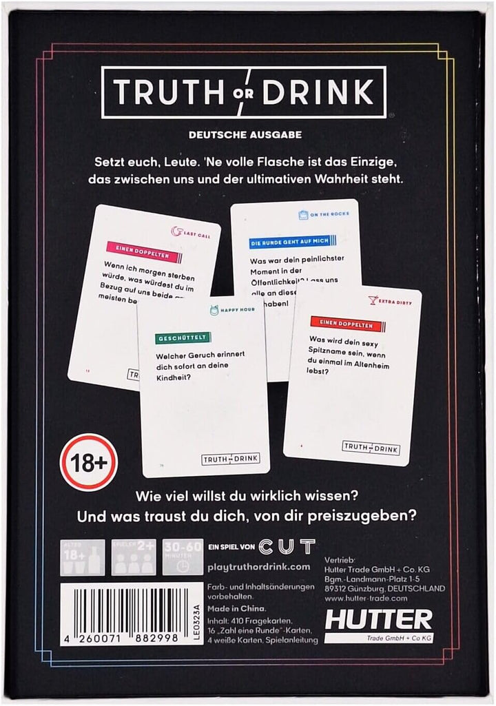 HUCH! | Truth or Drink Deutsch | lustiges Partyspiel für Erwachsene | Das ultimative Trinkspiel | Wa