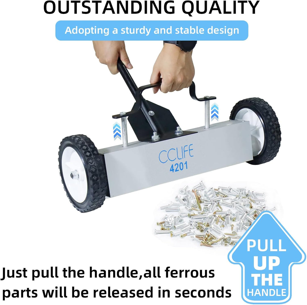 CCLIFE Magnetbesen 45CM Magnetbesen Stark Maximalen 23 KG Ausziehbarem Griff Dreistufige Höhenverste