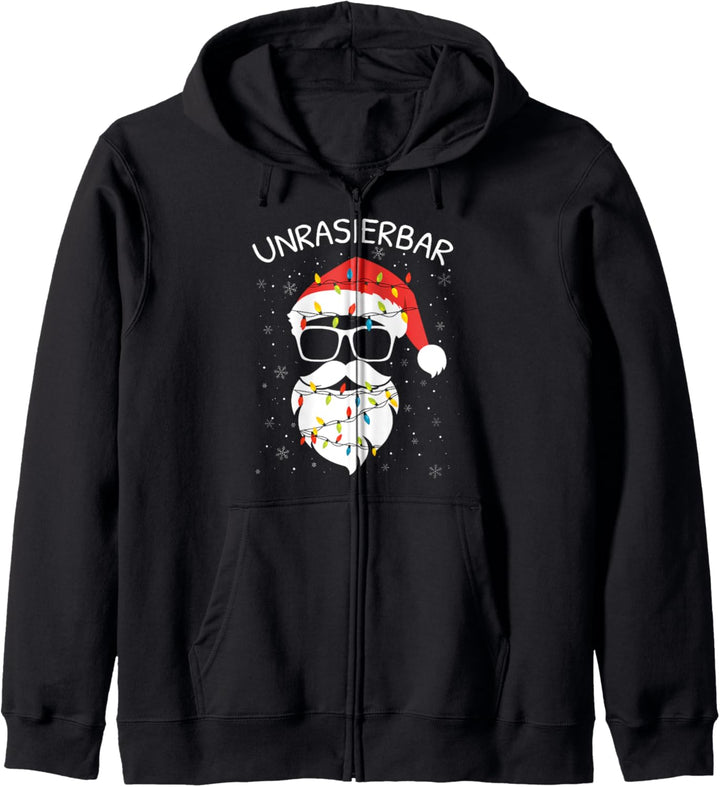 Bart Weihnachtsmann Unrasierbar Spruch Bartträger Kapuzenjacke