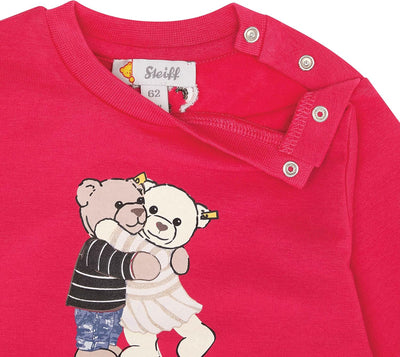 Steiff Baby-Mädchen Year of The Teddybear Sweatshirt 68 Raspberry, 68 Raspberry