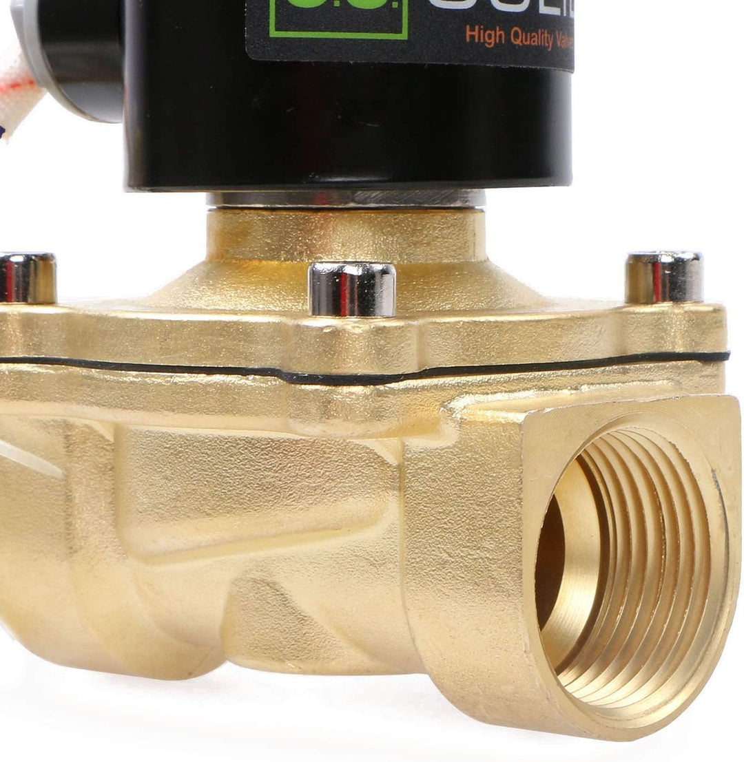 U.S. Solid 1" G 220V AC Messing Magnetventil Direktgesteuert für Wasser Luft Gas Öl NC Messing 1", M