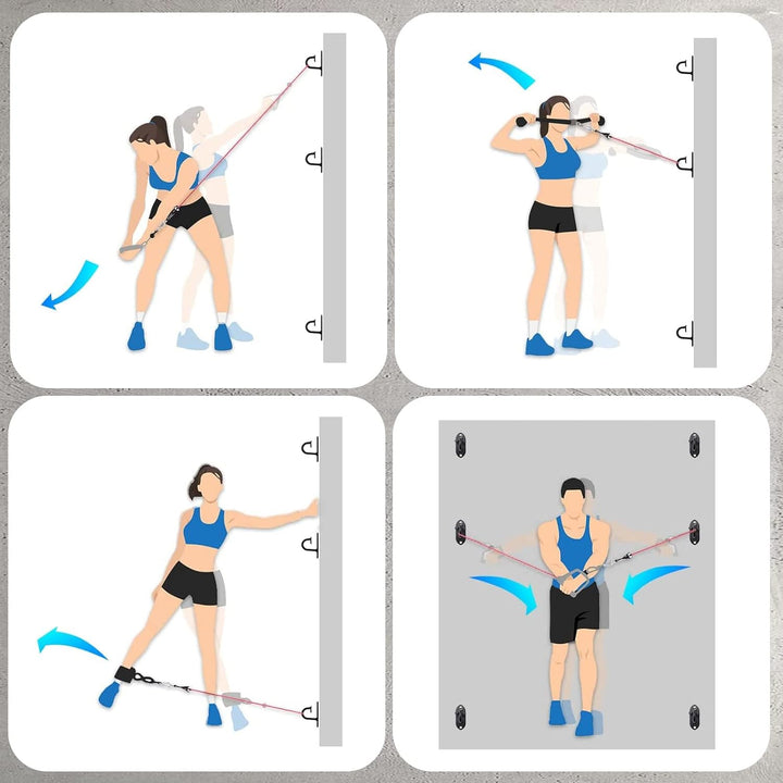 3 Stück Türanker für Gym Resistance Band, Schwere Mini Wandhaken, Montiert Anker für Suspension Trai