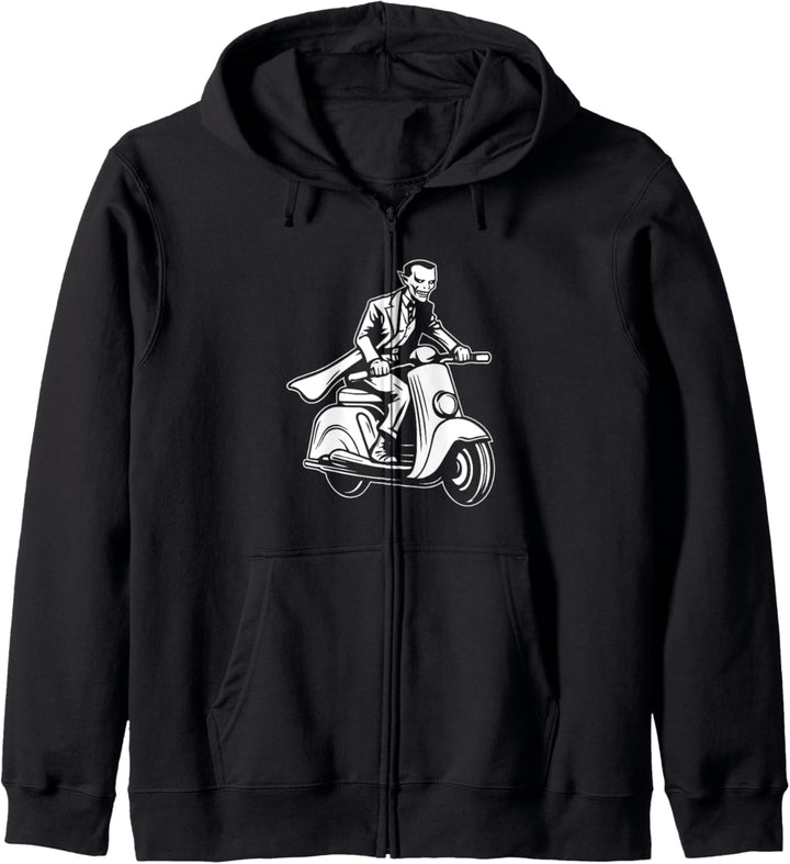 Motorroller Vampir Mofa Moped Rollerfahrer - Scooter Roller Kapuzenjacke