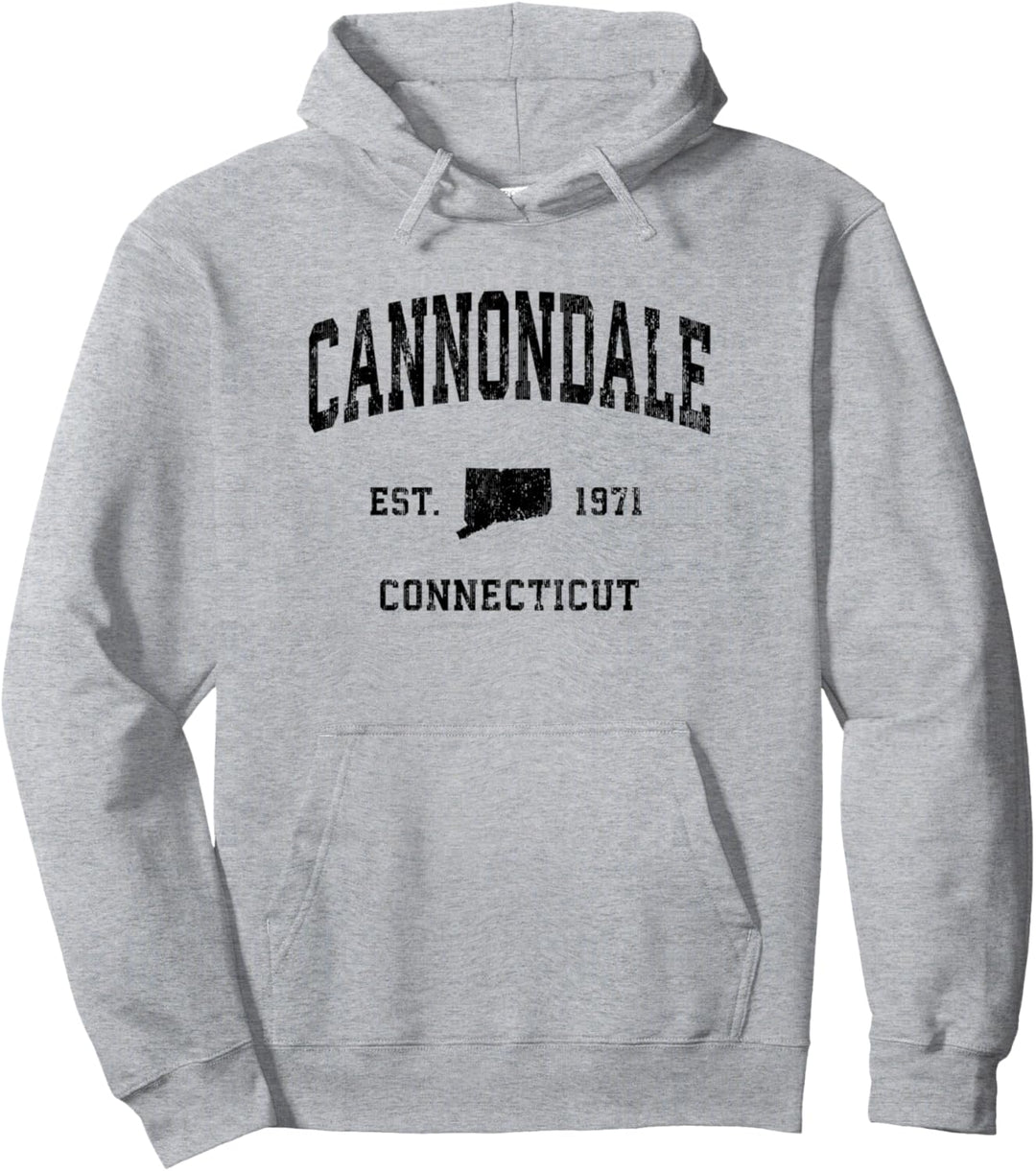 Cannondale Connecticut CT Vintage Sportlich Schwarz Sport Desi Pullover Hoodie