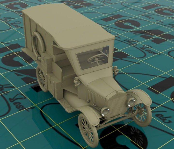 ICM ICM35661 - 1:35-Modell T 1917 Krankenwagen, WWI Amerikanisches Auto, Mittel