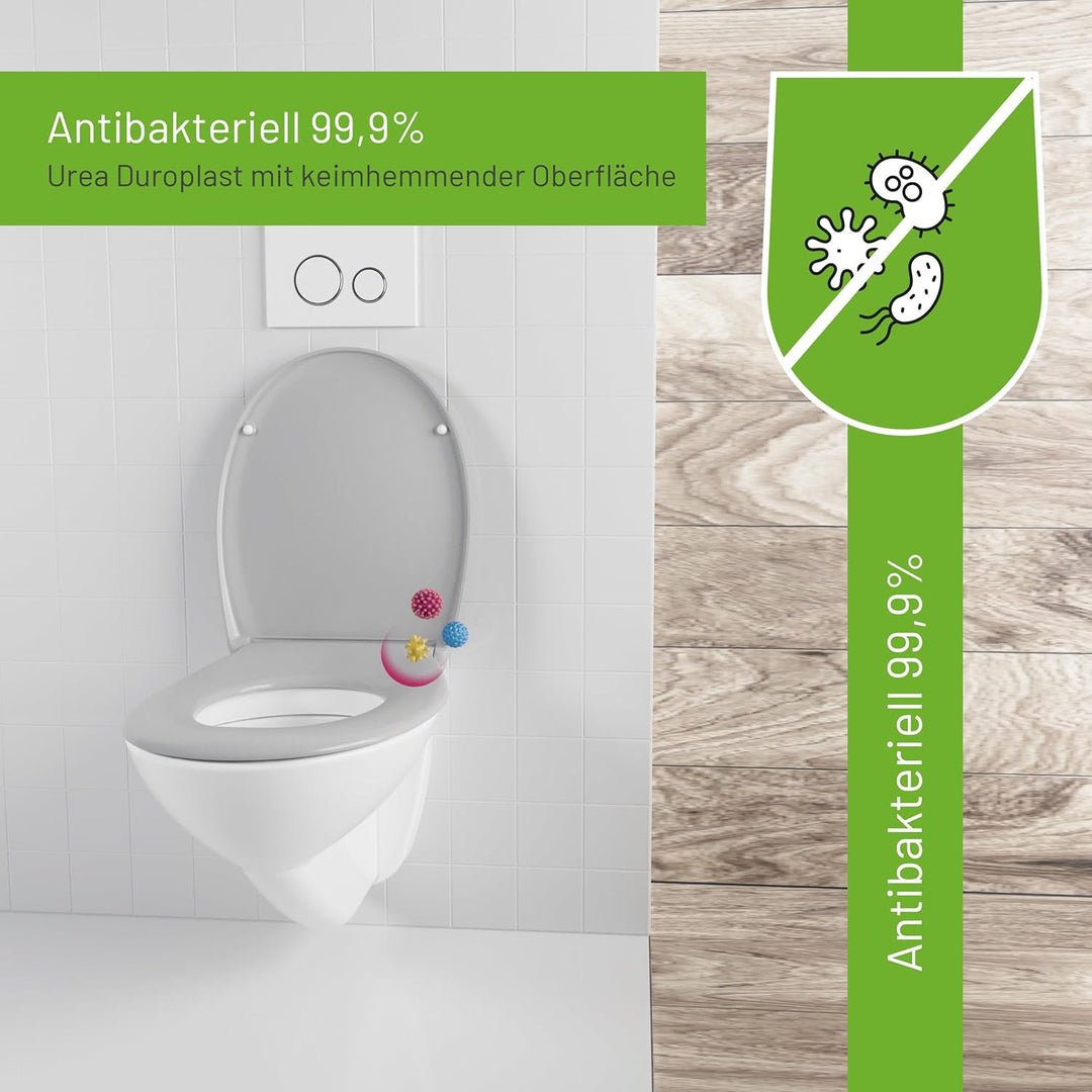 LUVETT® Toilettendeckel mit Absenkautomatik C770 oval, WC-Sitz mit 3 Befestigungsvarianten zur Wahl,
