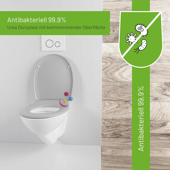 LUVETT® Toilettendeckel mit Absenkautomatik C770 oval, WC-Sitz mit 3 Befestigungsvarianten zur Wahl,