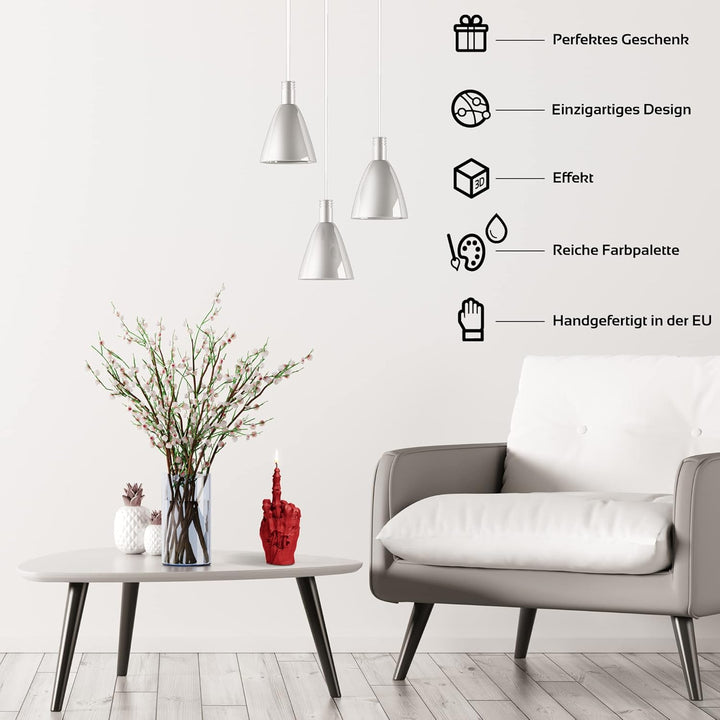 Candellana Zombie Deko Kerze - Zombie Hand Deko - Halloween Deko Hand - Gothic Deko - Grunge Deko Ke