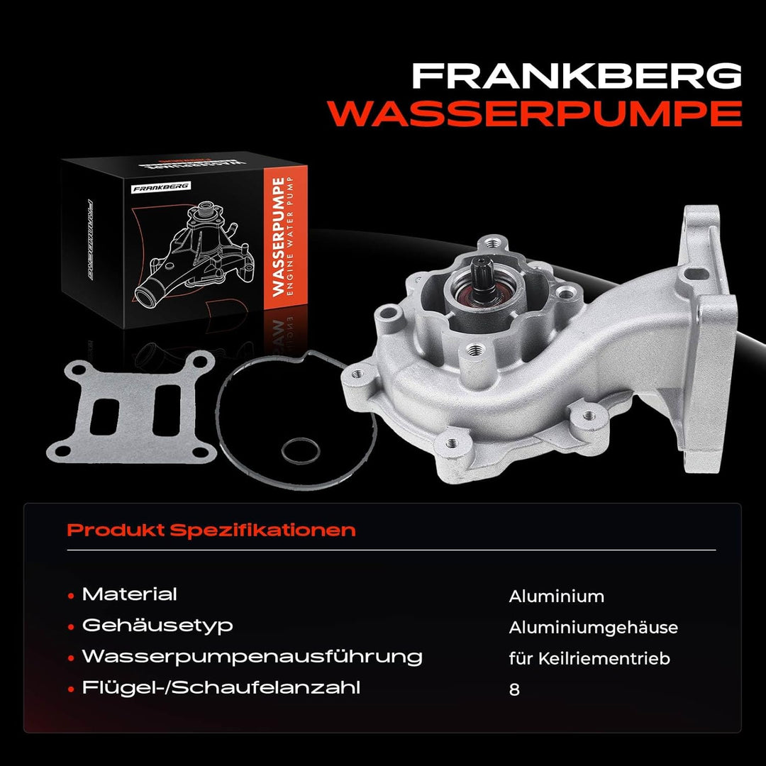 Frankberg Wasserpumpe Kompatibel mit Mondeo III B4Y B5Y BWY 2.0L 2.2L 2000-2007 Transit FA FB FC FD