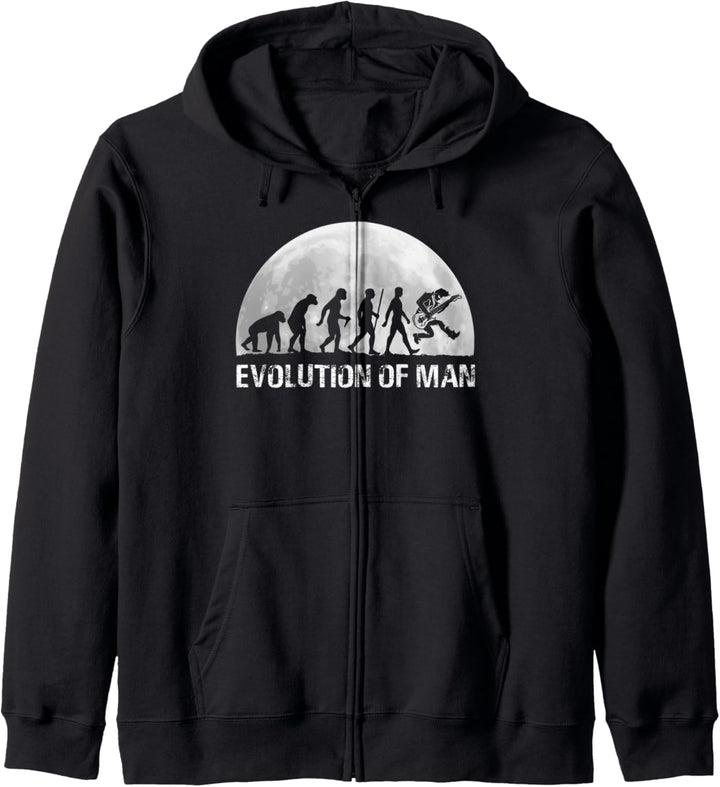 Evolution Gitarre Gitarrist Geschenk Entwicklung Gitarren Kapuzenjacke