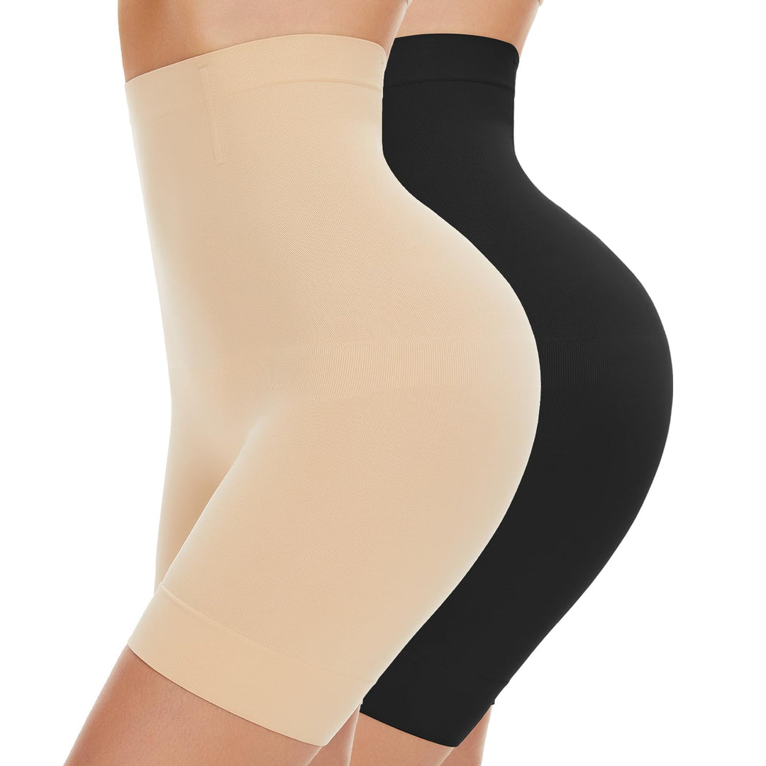 SIMIYA Bauchweg Unterhose Damen Hohe Taille Shapewear Nahtlose Miederhose mit Bein Figurenformend Mi