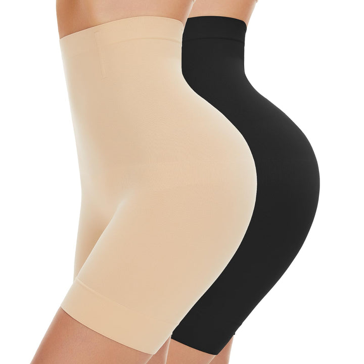 SIMIYA Bauchweg Unterhose Damen Hohe Taille Shapewear Nahtlose Miederhose mit Bein Figurenformend Mi