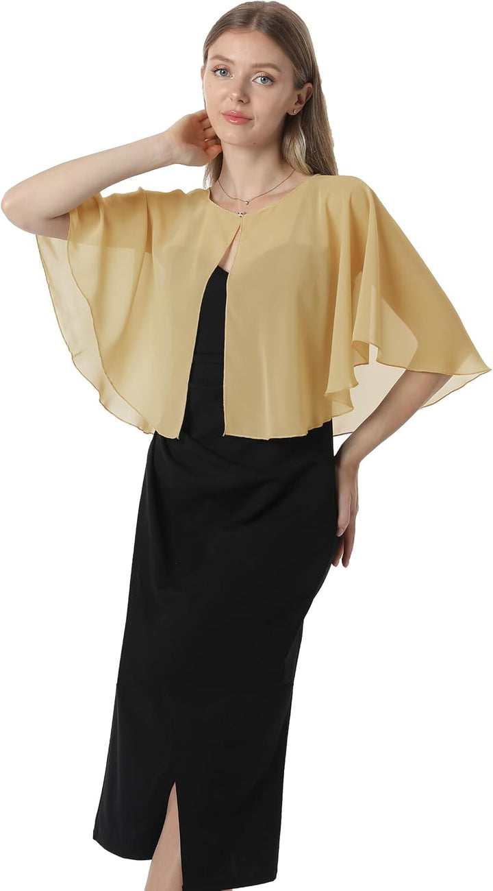 Chiffon-Capelet, weiche Umhänge, Schals und Wickeltücher für Abendkleid, Hochzeit, Umhang der 1920er