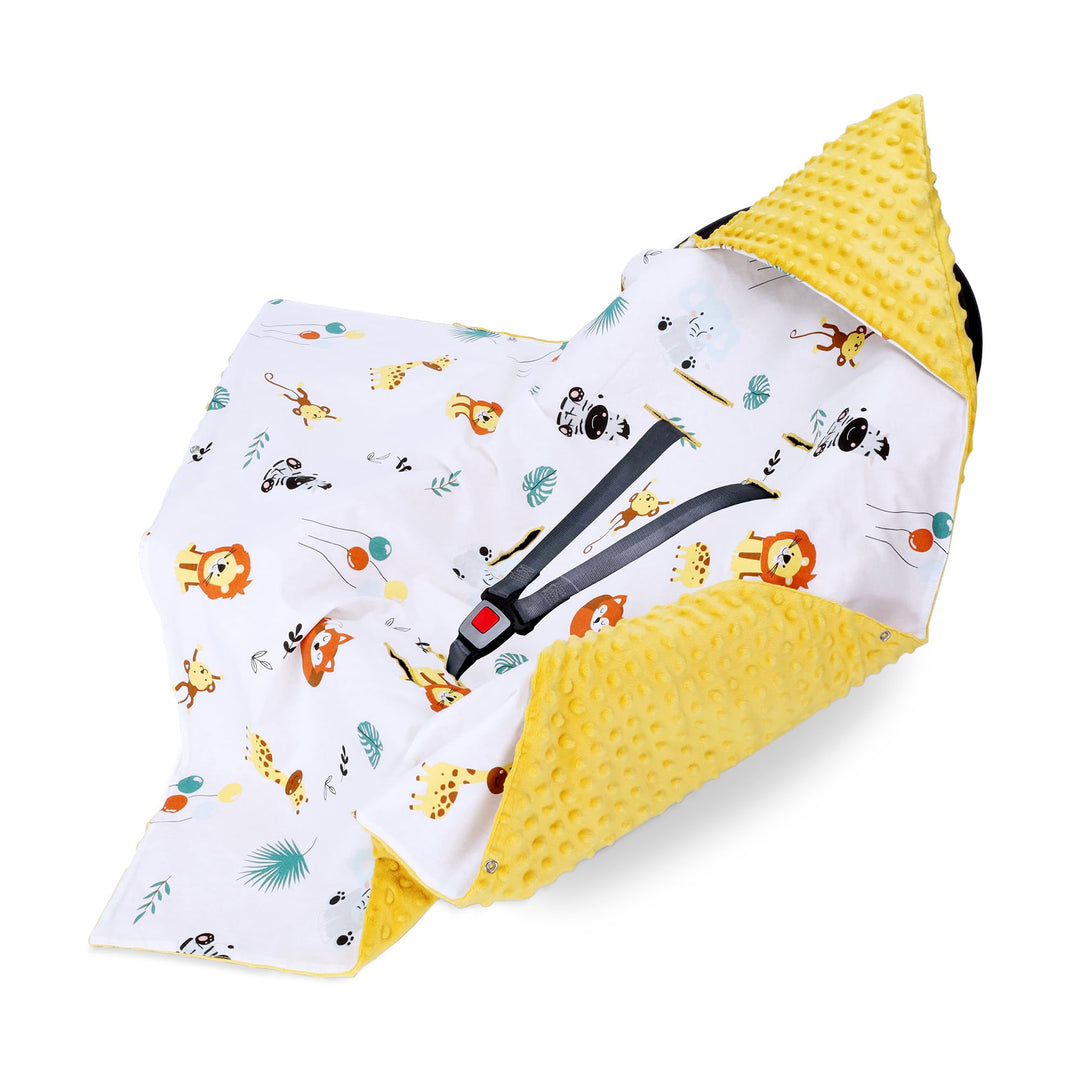 Einschlagdecke Babyschale Decke Kinderwagen 90 x 90 cm - universal Baby Babydecke für Buggy Autositz