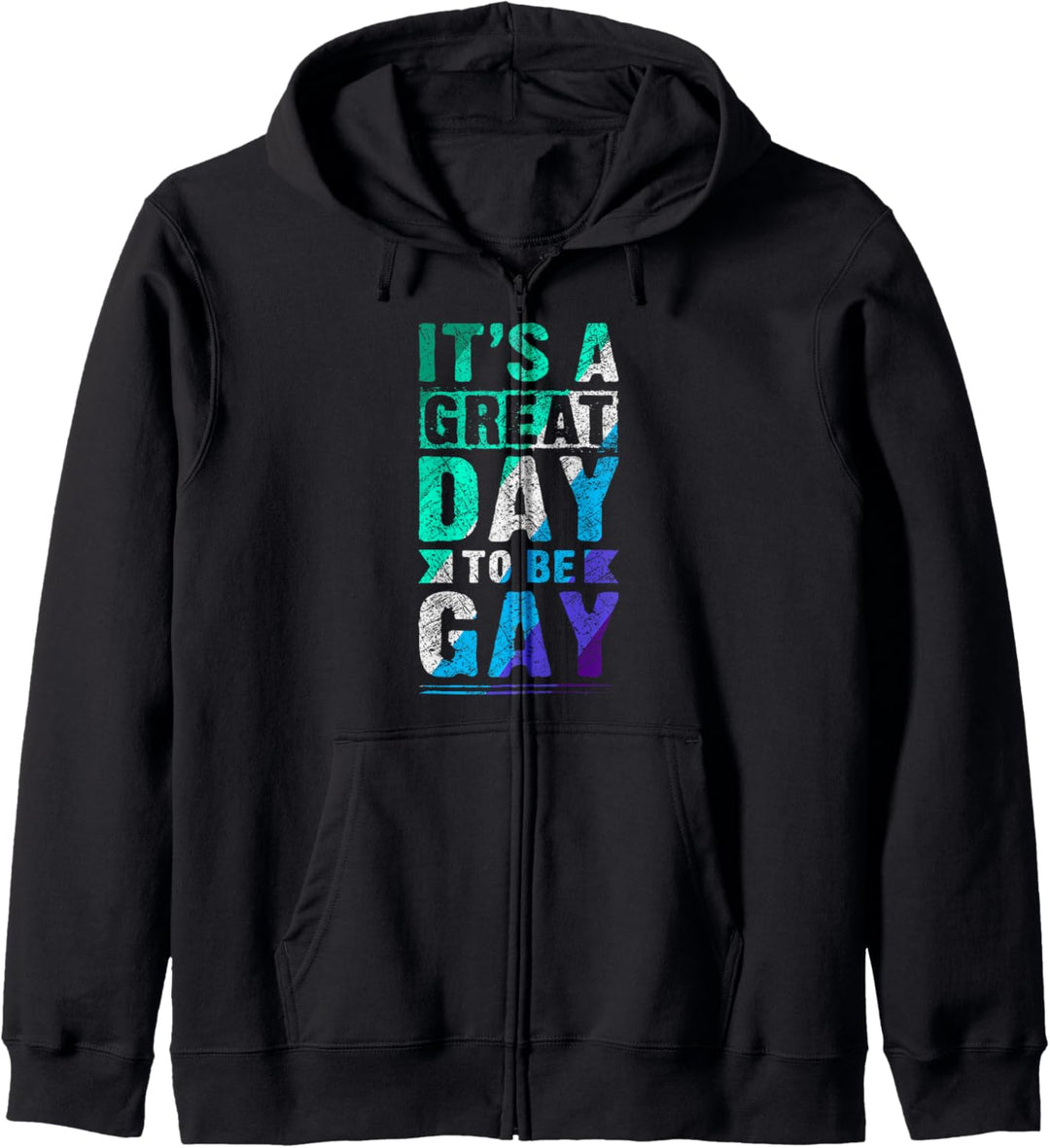 LGBT Spruch, Gay Männer Flaggenfarben, Pride Kapuzenjacke