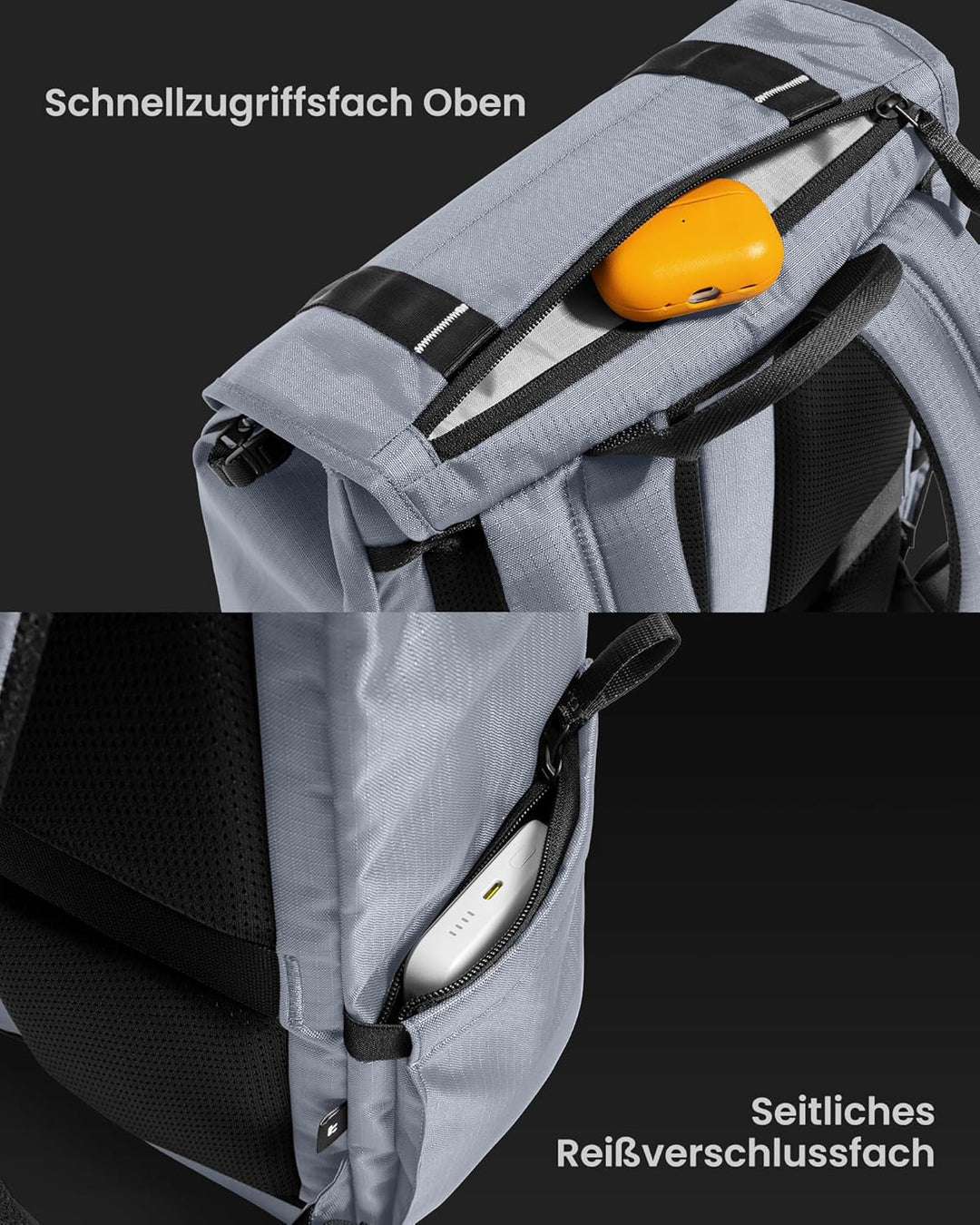 tomtoc Laptop Rucksack, 22L Vintage Tagesrucksack für 13-16 Zoll Laptops, Leicht & Wasserabweisend,