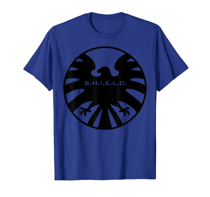 Marvel Womens Agents of S.H.I.E.L.D. Black Out Eagle Badge T-Shirt Small White