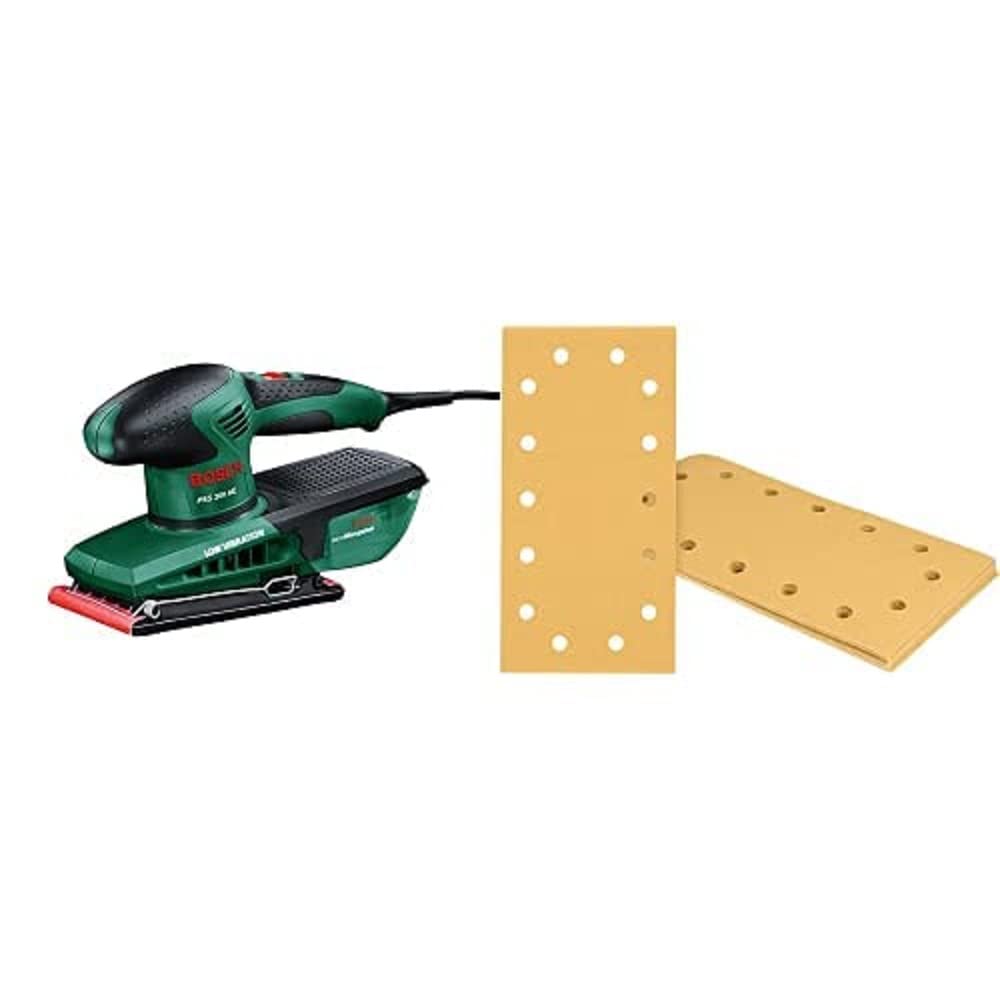 Bosch DIY Schwingschleifer PSS 300 AE (inkl. Schleifblatt P120, Bosch Microfilter, Koffer) + 10x Sch